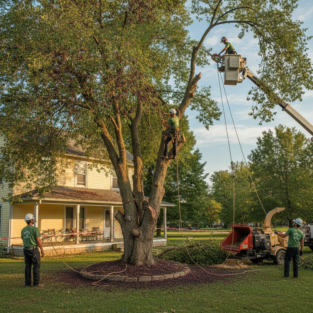 Mulberry fruit staining a driveway in a Topeka yard
